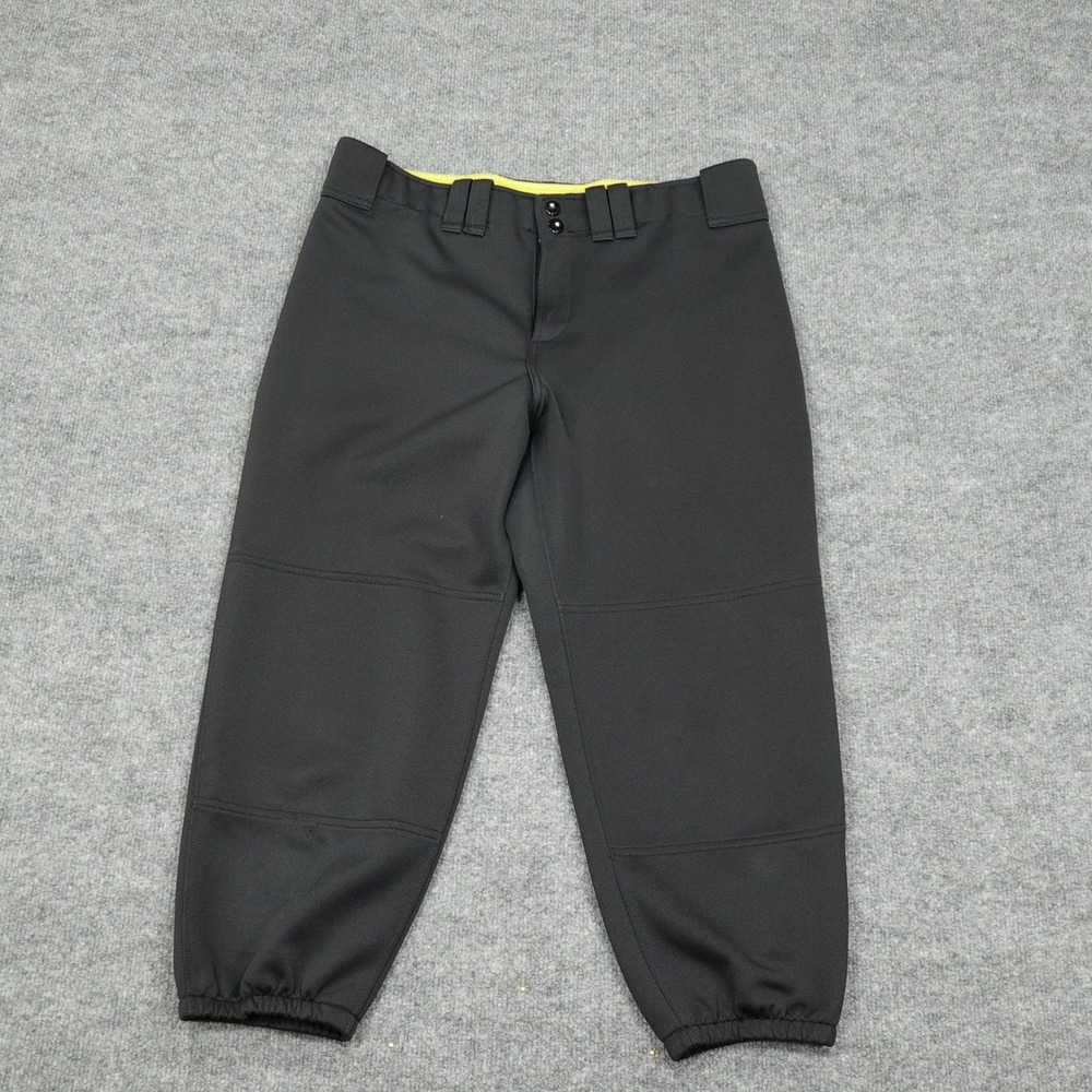 Mizuno Pants Women Large Black Softball Fastpitch Padded Quilted Athletic